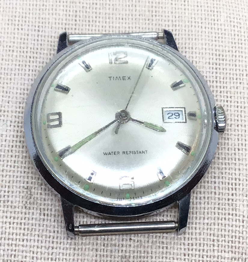 Vintage Mens Timex Water Resistant Wrist Watch-No Band “As Is” W432