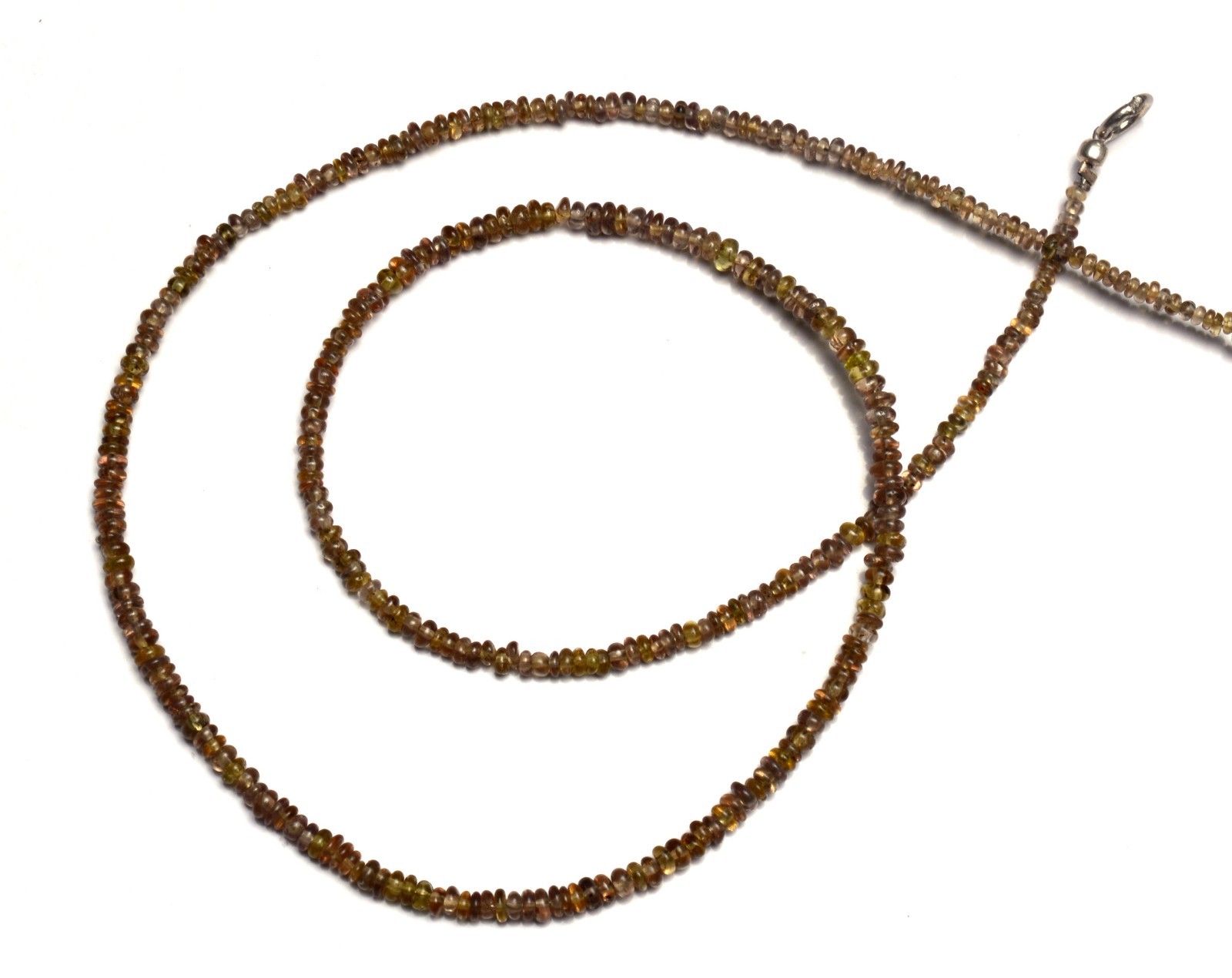 Natural Gem Color Change Garnet Smooth 3MM Approx Rondelle Beads Necklace 18 Inc