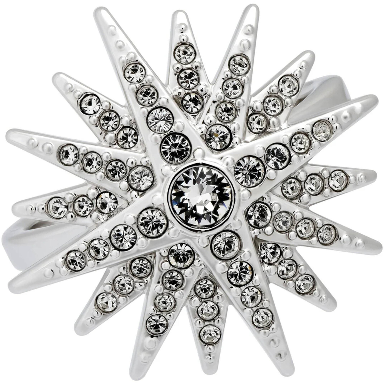 Swarovski Women’s Ring Balthus Rhodium Plated with Crystals Star, Size 9 5095317