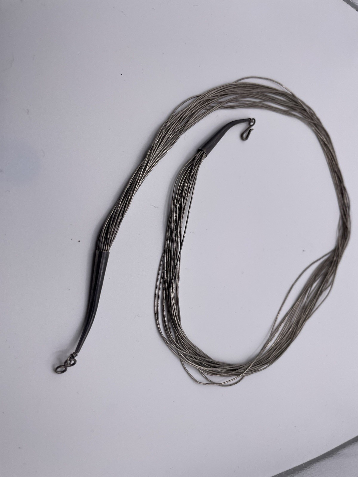 Vintage Liquid Silver Necklace 20 Strand 24 1/2″ Sterling Silver READ