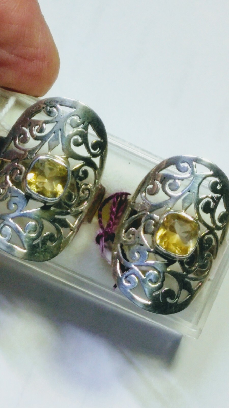 LOVELY NATURAL CITRINE IN.925 STERLING SILVER RING IN SIZE 8.0-8.25 & 9.0-9.25!