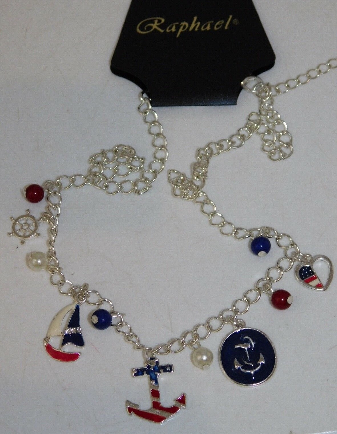 Patriotic Nautical USA Red White Blue 4th July Anchor Sail Boat