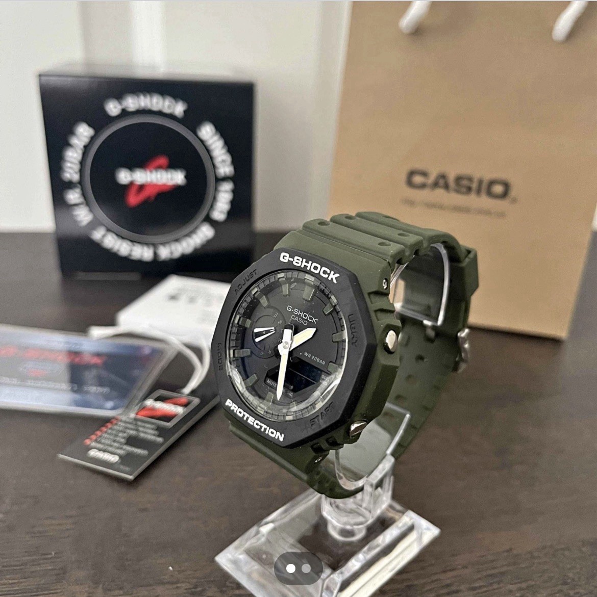 G-SHOCK GA-2100 Casioak Olive Green Analog-Digital Watch