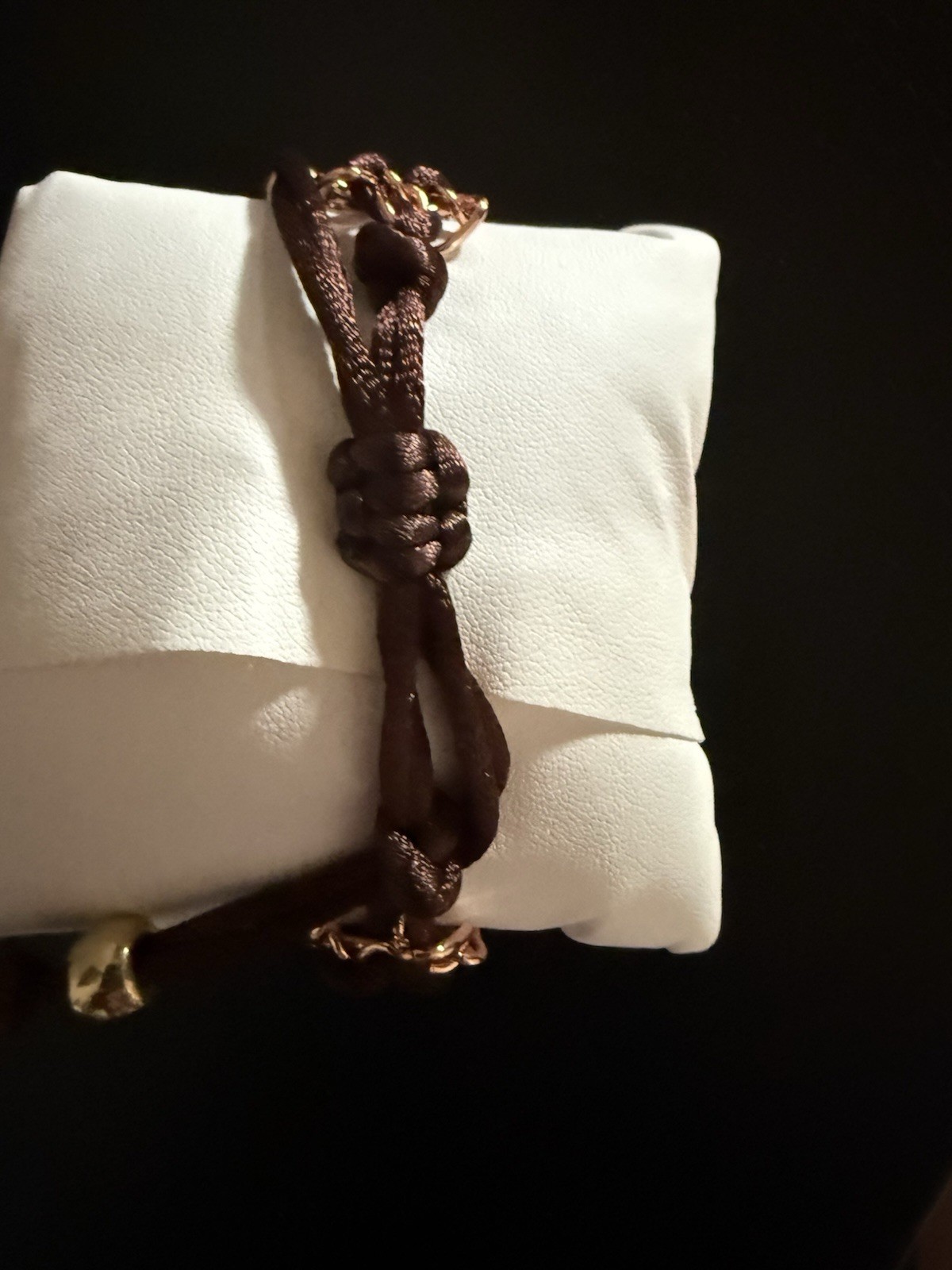 Montres Prestige Women’s Quartz Watch Rose Gold Brown Braided Bracelet New Box