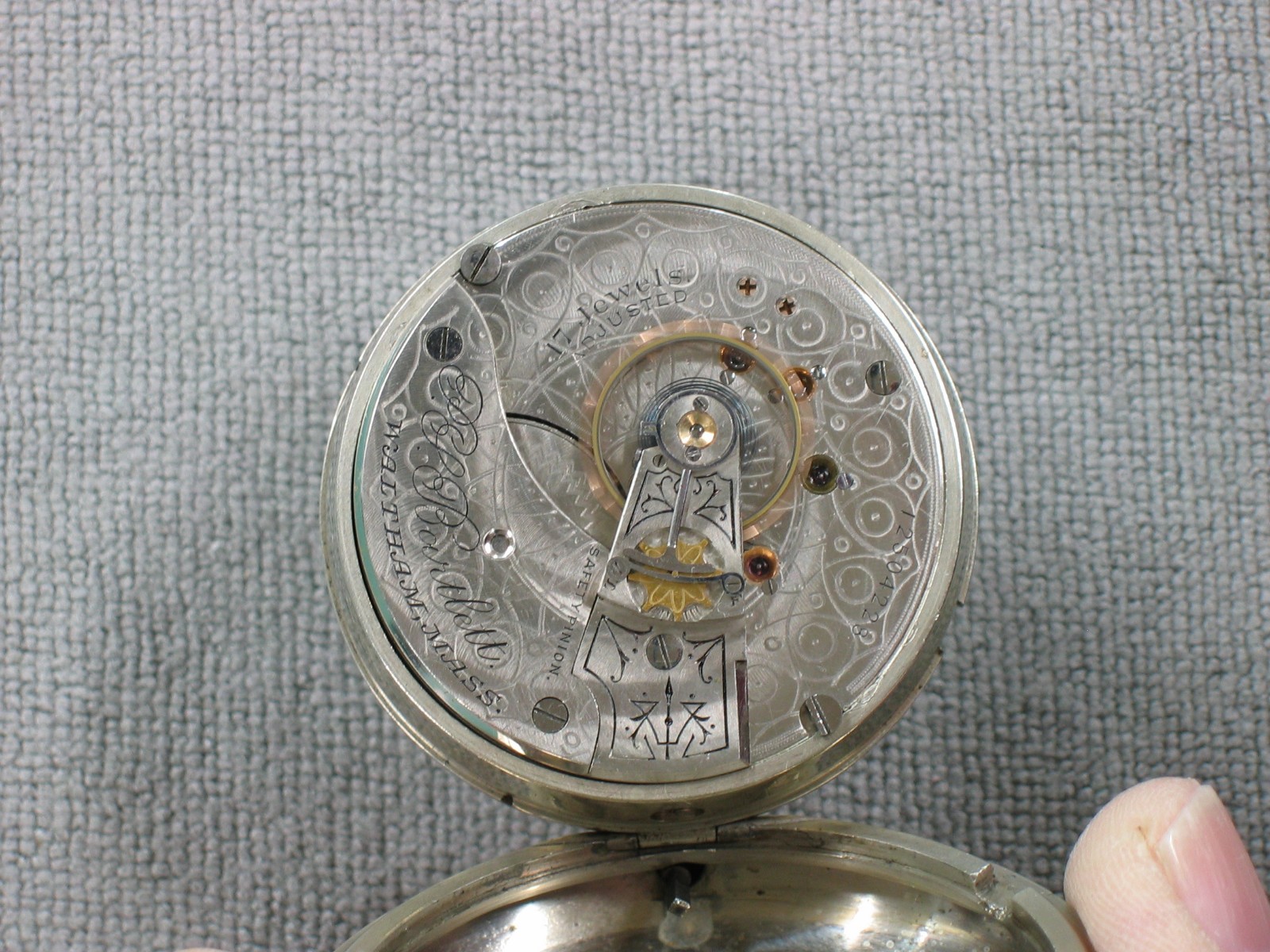 c1903 WALTHAM Model 1883 “P.S.Bartlett” Side Winder 18s 17 Jewel Pocket Watch