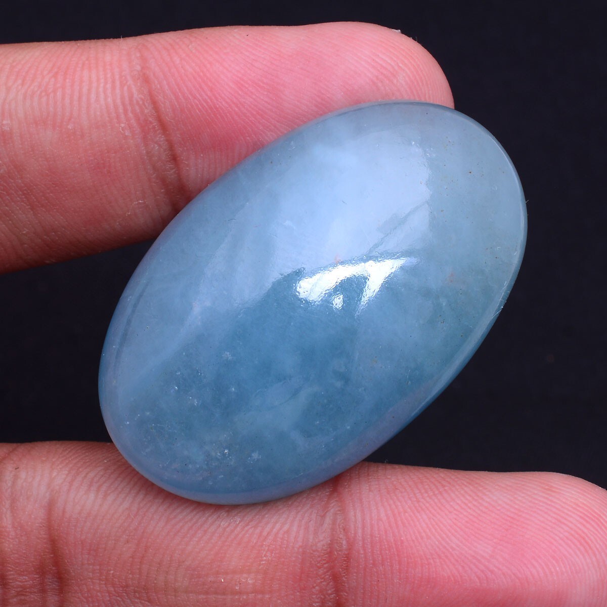 81.00 Cts Natural Aquamarine Top Quality 41mm*26mm Cabochon Untreated Gemstone