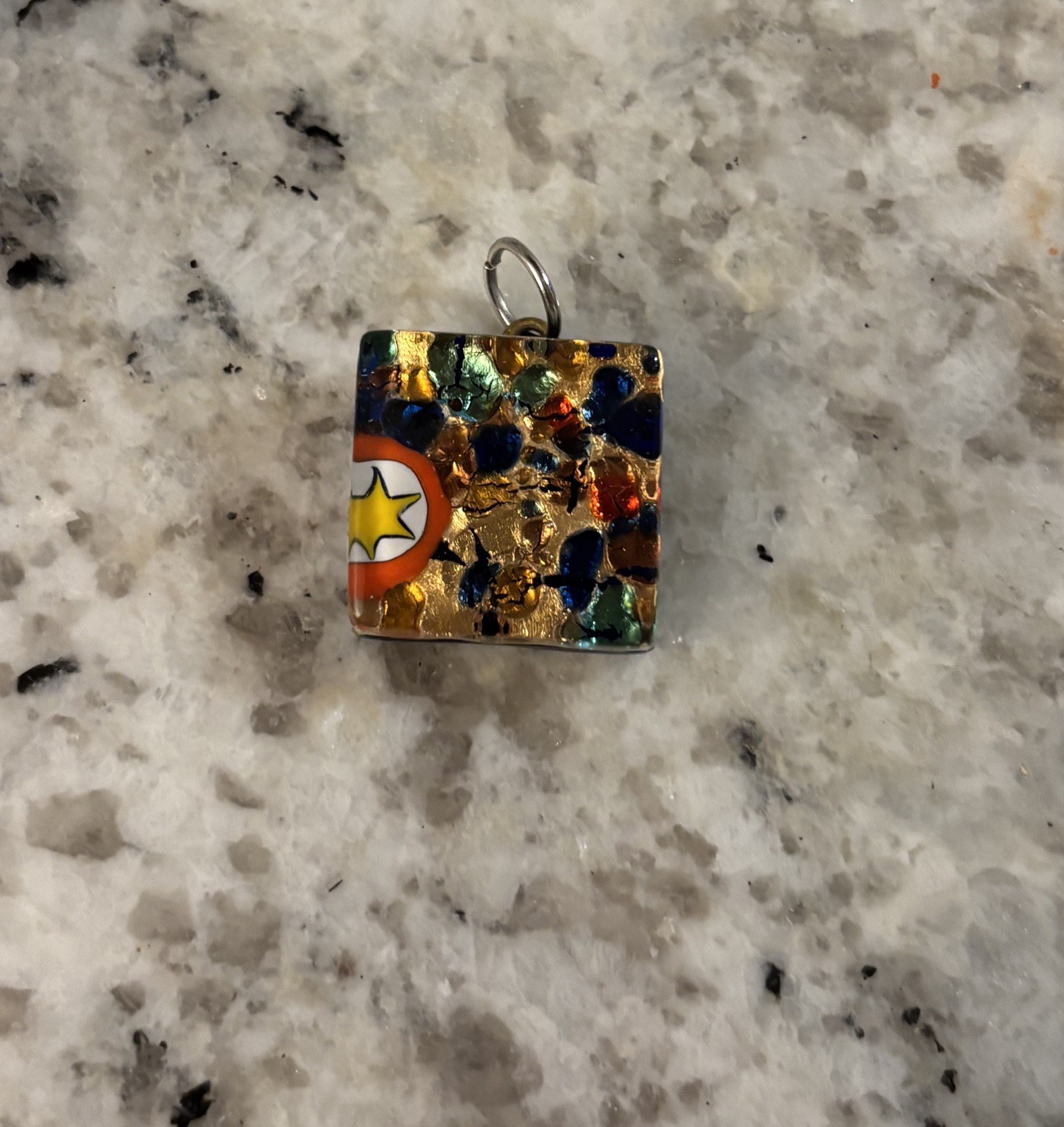 Vetro Di Murano Square Pendant Multicolor