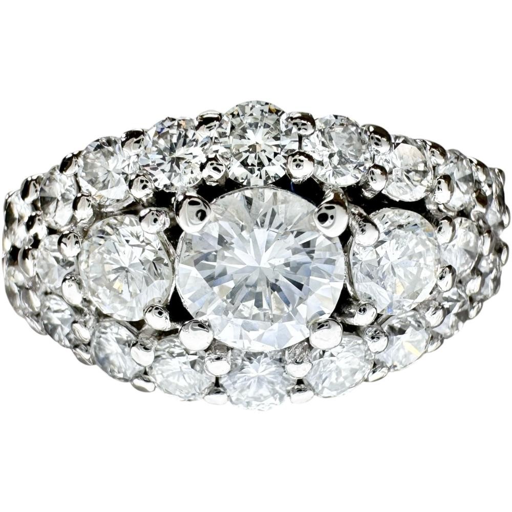 US 5.5 Diamond (estimated H-SI2 clarity) 0.36ct diamond 0.94ct Ring Pt900Pla…