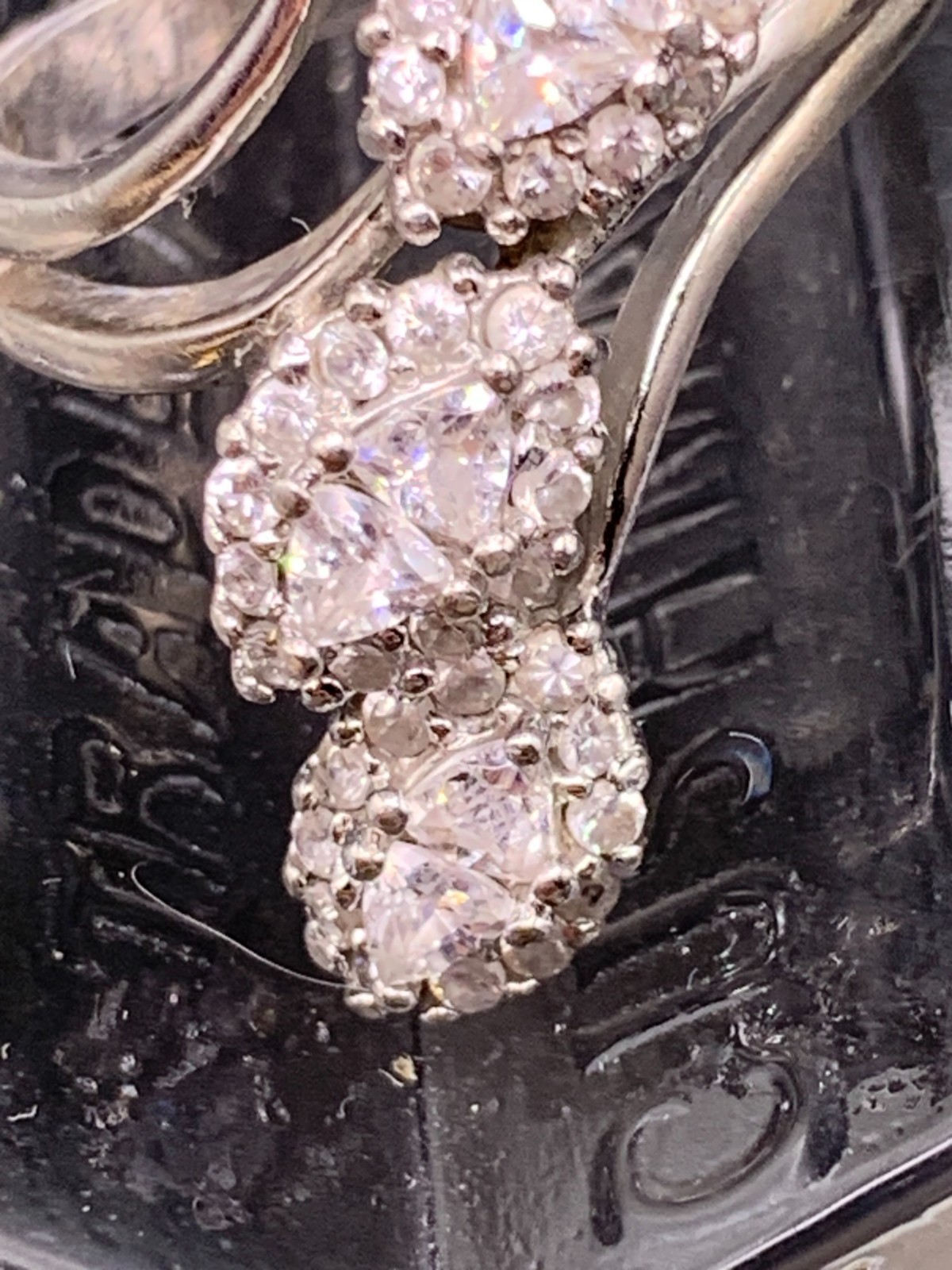 Vintage sterling silver large statement cocktail wrap ring size 9