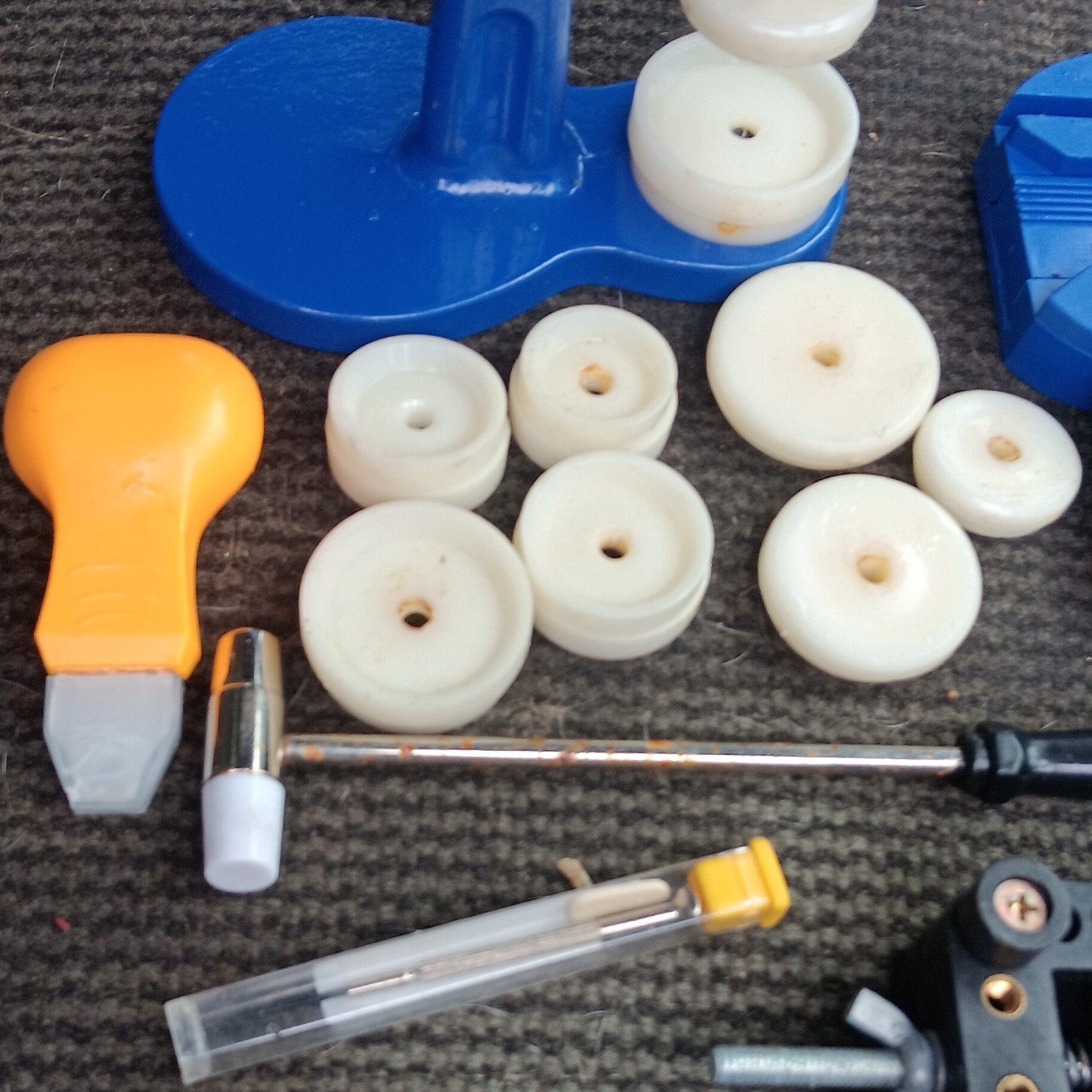 Watch Repair Kit Tools Set – Case Back Press Holder, Link Remover Vise FREE EXPR