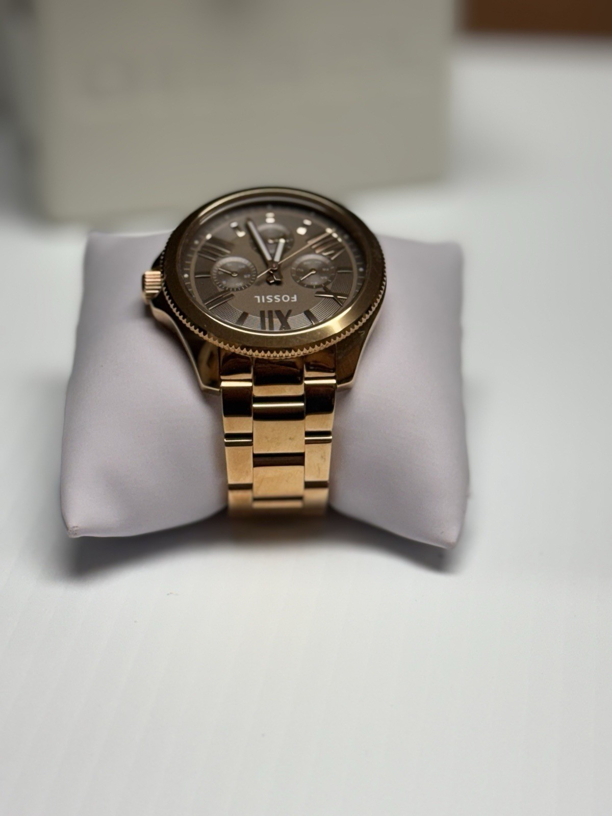 Fossil AM4533 Chronograph Rose Gold Stainless Steel 40mm Watch New Battery