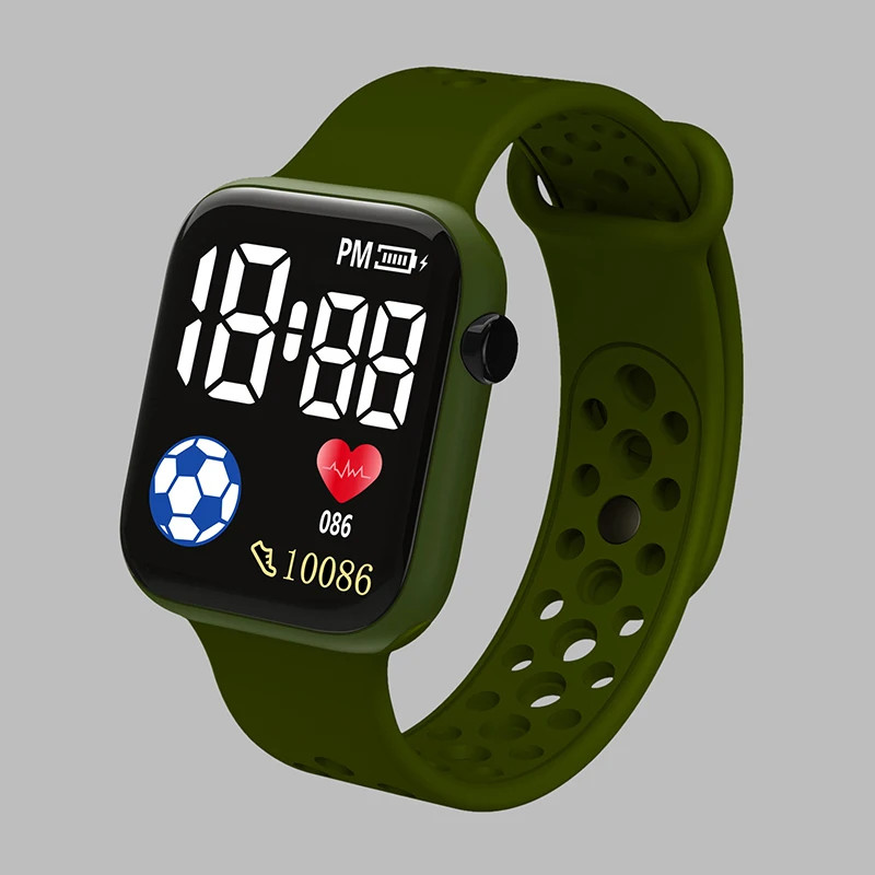 LED Digital Watch For Kids Boys Waterproof Sports Watches Girls Silicone