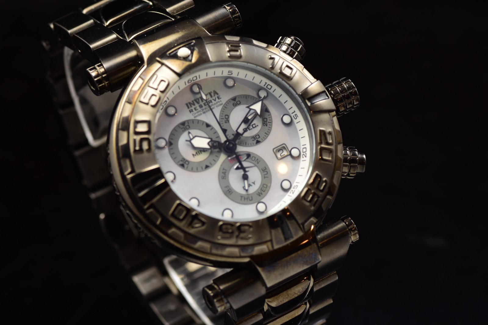 Invicta Subaqua NOMA I LTD ED 1581/1700 MOP Dial SWISS MADE Gunmetal Watch-NOS