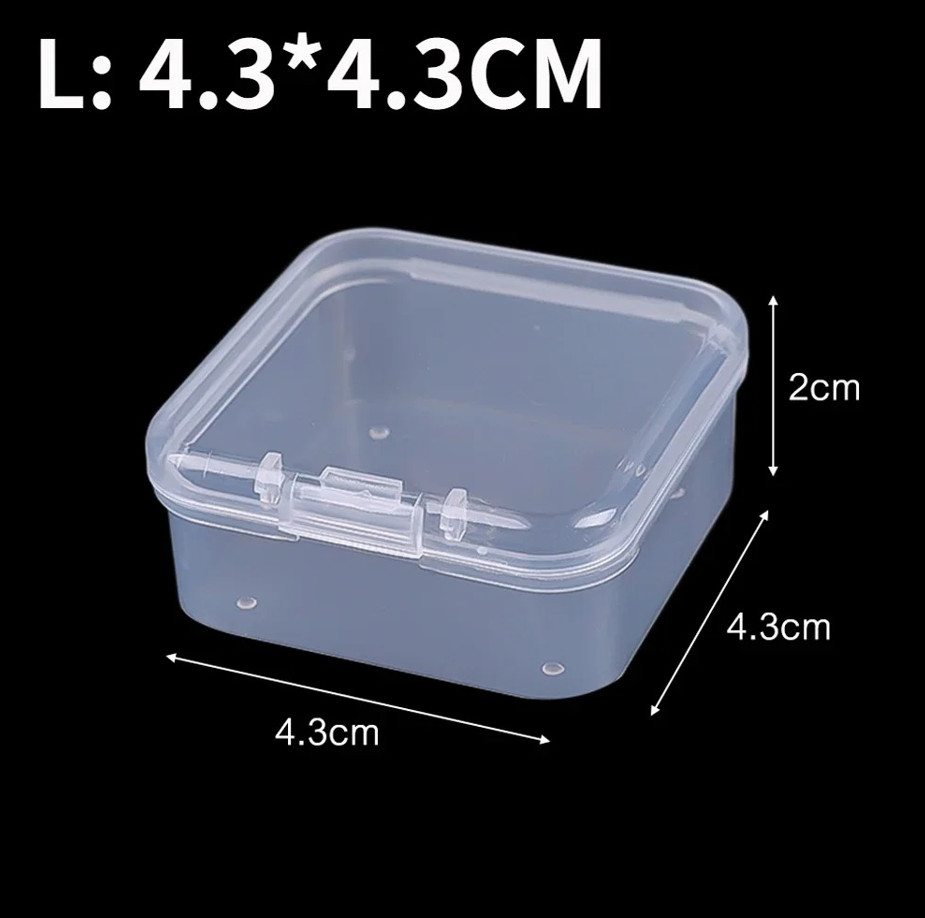 24 pcs Mini Transparent Jewelry Storage Box Ring Earring Earplug Organizer Case