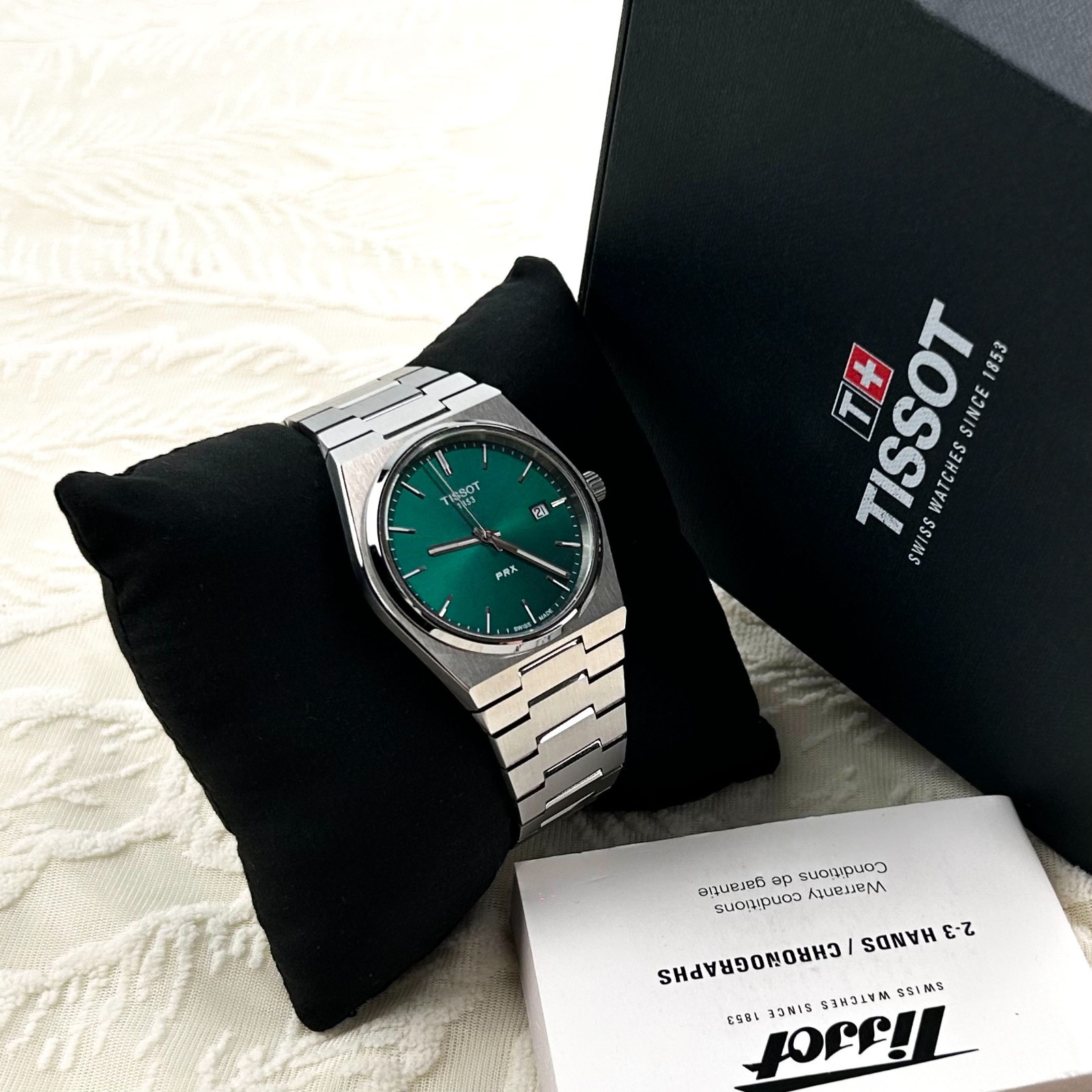 Tissot PRX 40mm stainless steel Green Dial Men’s Quartz Watch T137.410.11.091.00