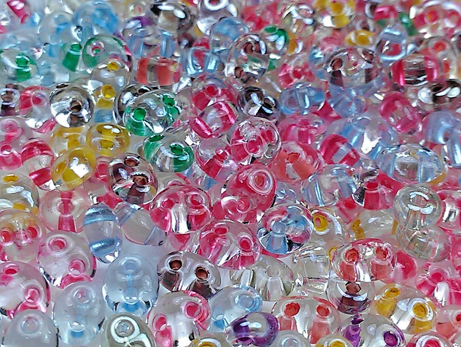 Twin 2 Hole Czech Glass Seed Beads Size 2.5x5mm ” MIXTURE COLOR # 17 ” 50 gm