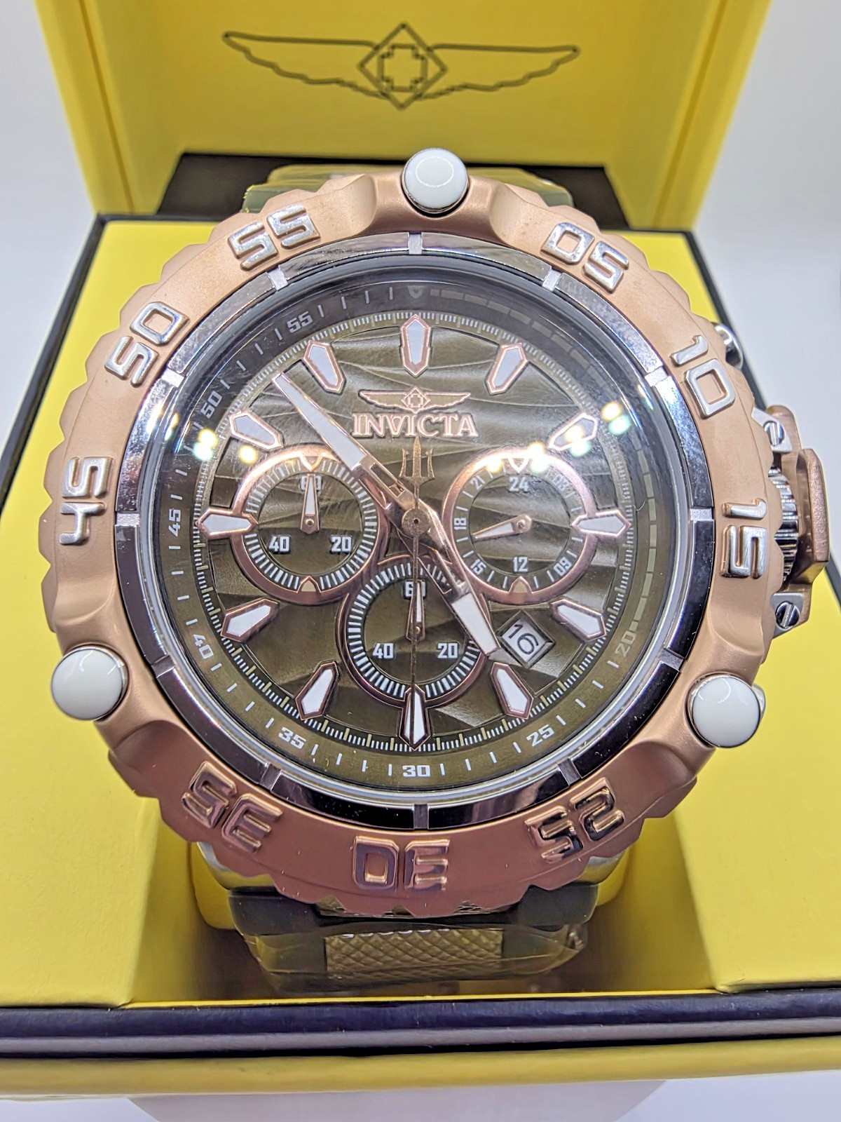 Invicta Subaqua Poseidon Men’s Watch – 55.4mm, Olive Green, Steel (48555)