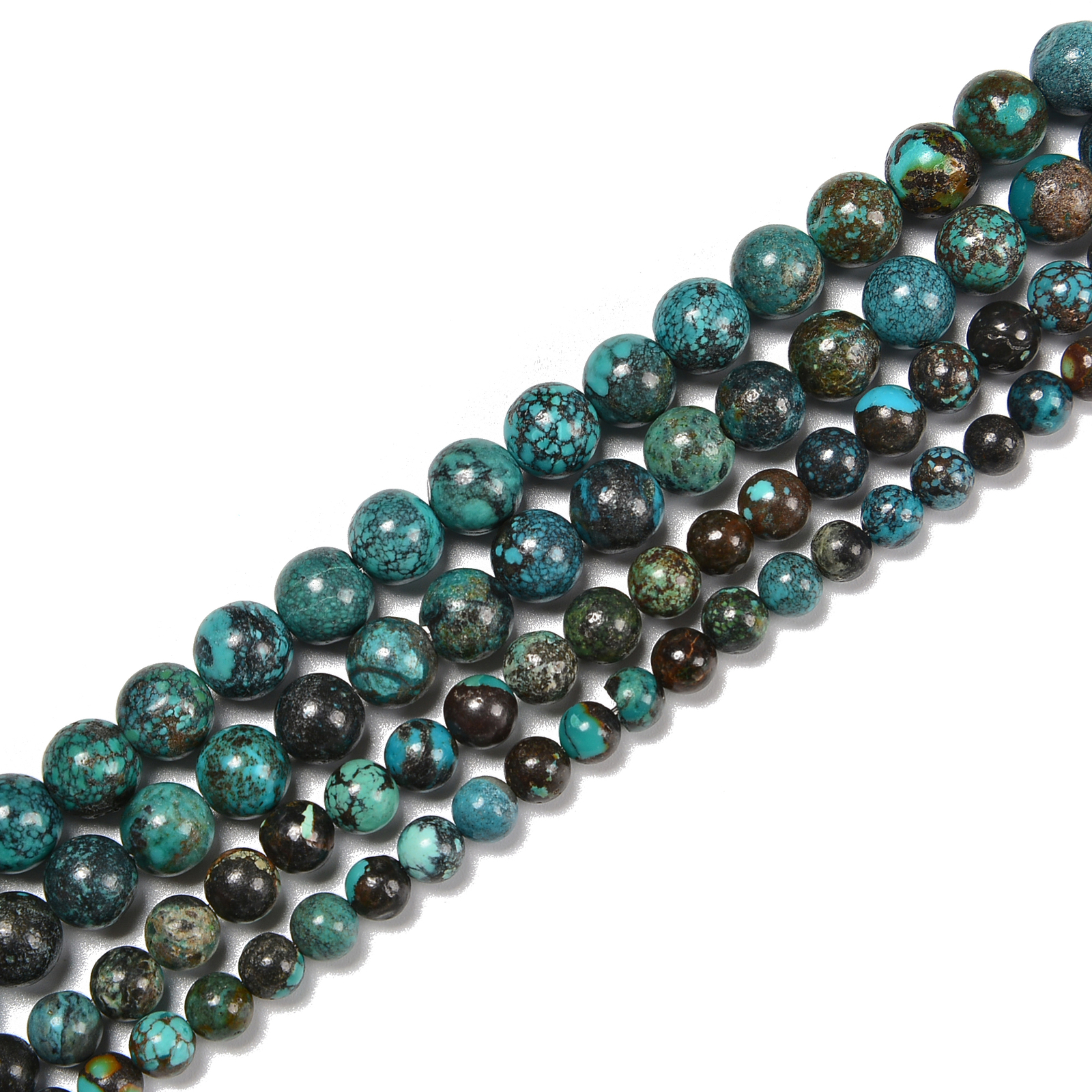 Natural Turquoise Smooth Round Beads Size 6mm 7mm 7.5-8mm 8.5-9mm 15.5” Strand