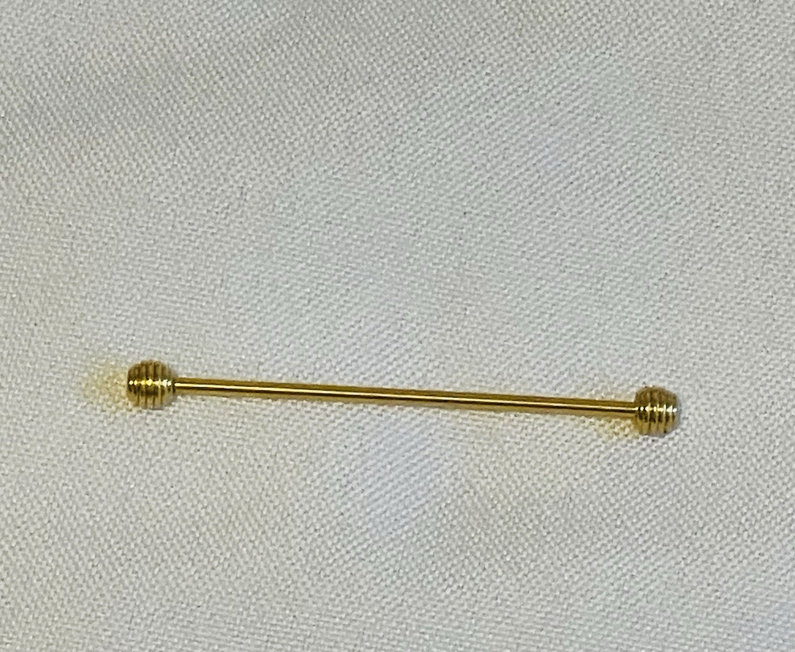 Vintage 2 1/8” Long Screw Type, Honey Dripper Ends Gold Tone Collar Bar