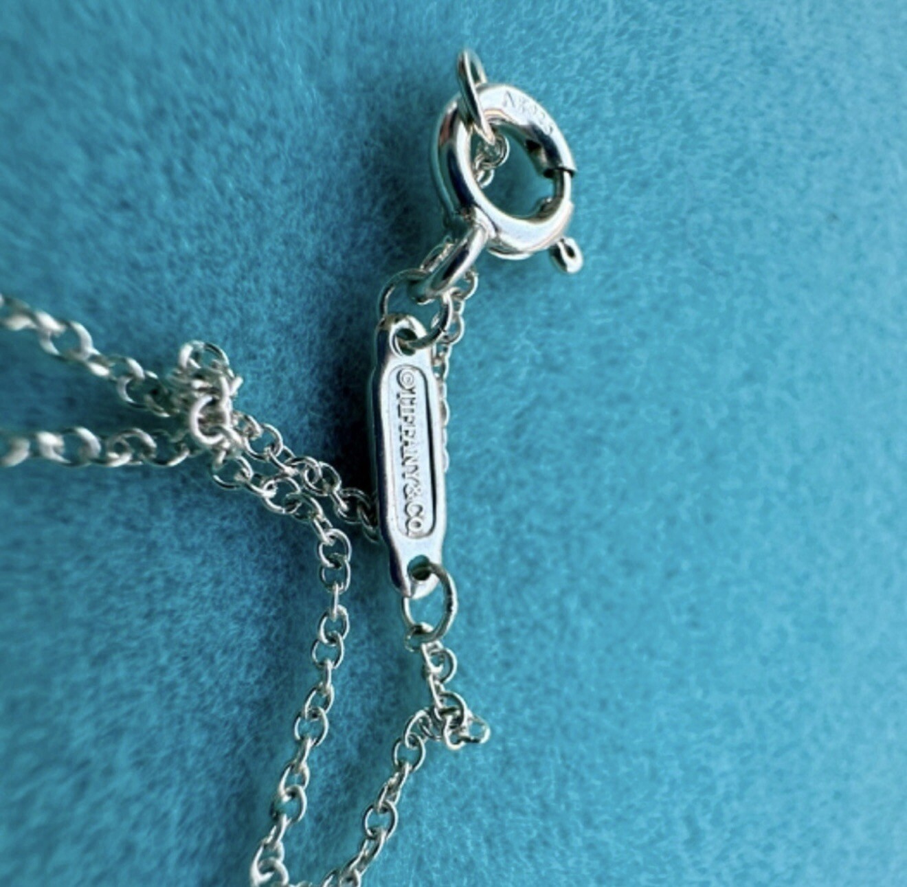 Tiffany Blue® Double Heart Tag Pendant Necklace ( 18” chain )