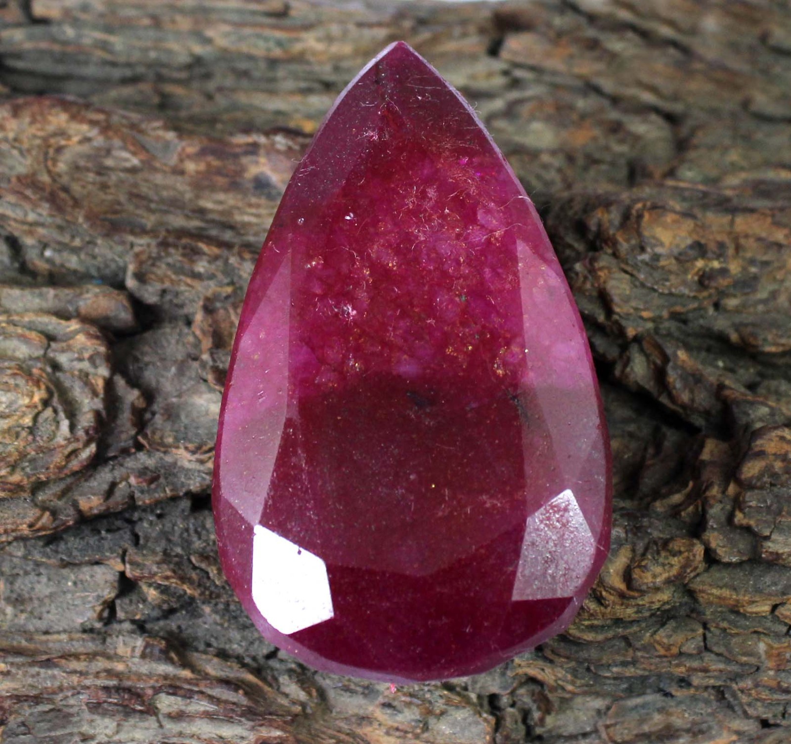 247.55 Ct Natural African Red Ruby Pear Gemstone Investment Grade