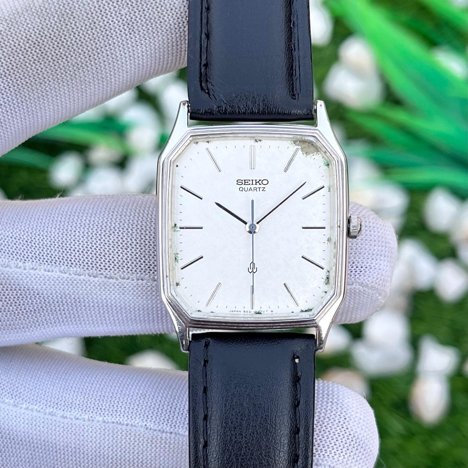 Vintage Seiko JDM Hammered Dial Dress Formal Japan Men’s Quartz Watch 6431-5150