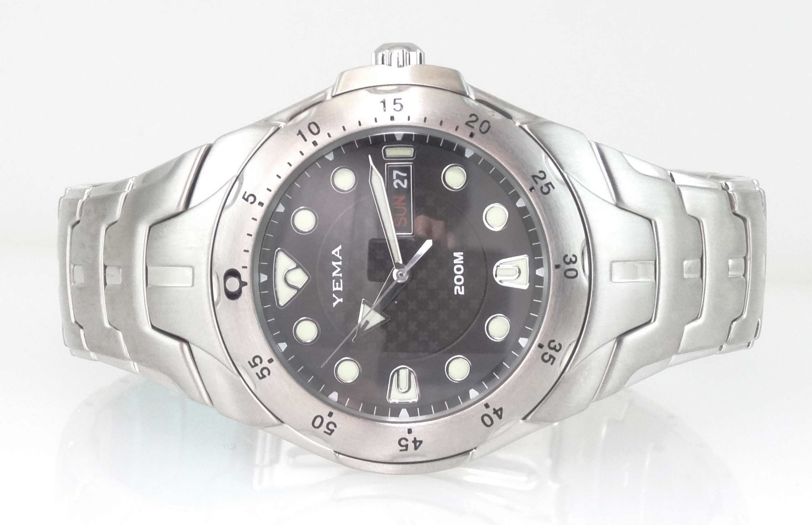 YEMA by Seiko YM 879 Men’s Stainless Steel Qtz Dive Quartz Watch New 200M