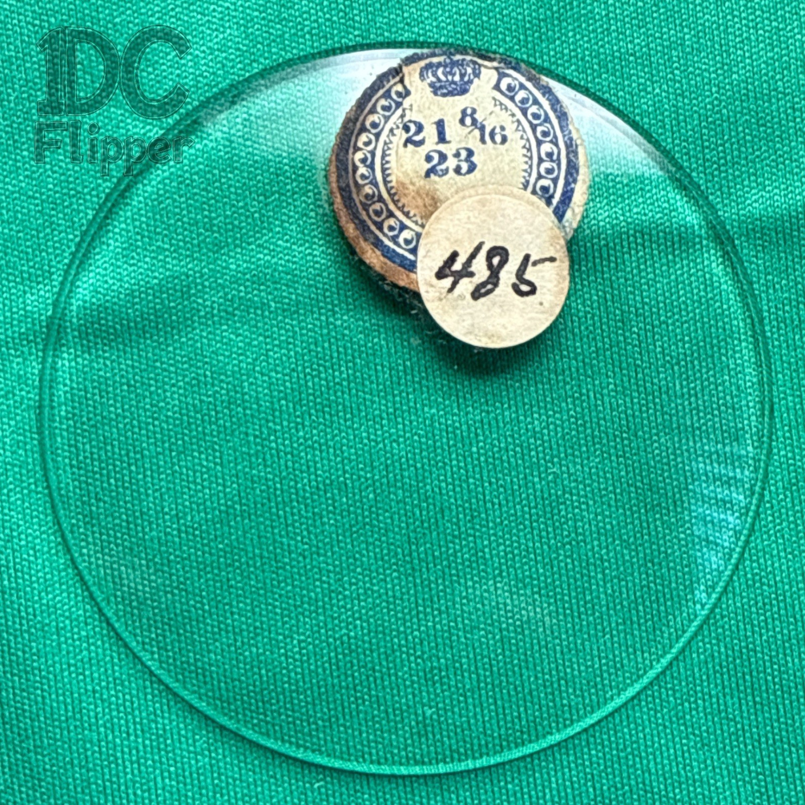 Ligne 21 8/16 Pocket Watch Crystal Concave Thick: 1.6mm C21-3 NOS Read!