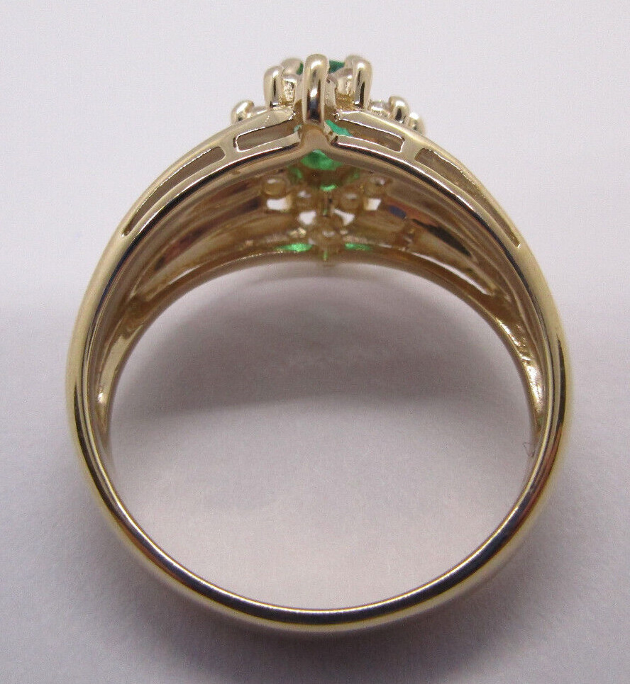 EFFY 14K Gold Diamond & Emerald Ring Diamond=.30 Carat 4.40 Gram Value=$6,500