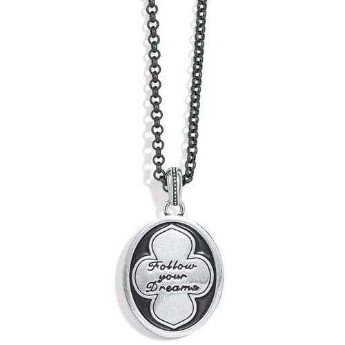 Brighton MONARCH DREAM Black Gold Silver Crystal Pendant Necklace MSRP $78 NWT