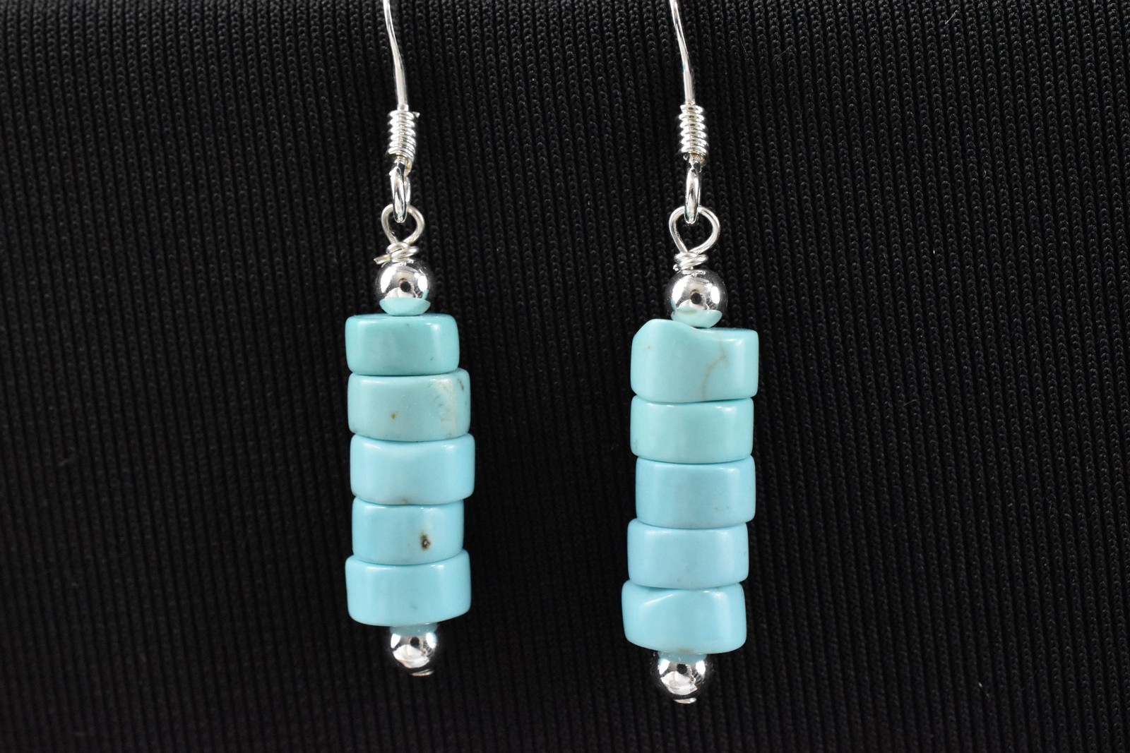 Sophisticated Southwestern Magnesite Turquoise-Style 925 Silver Dangle Earrings