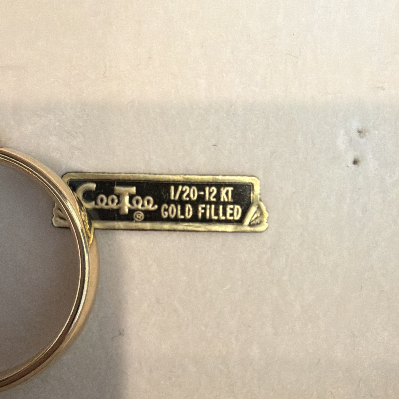 Vintage CooTee 1/20 12KT Gold Filled Hoop Earrings Clip On Classic Plain Smooth