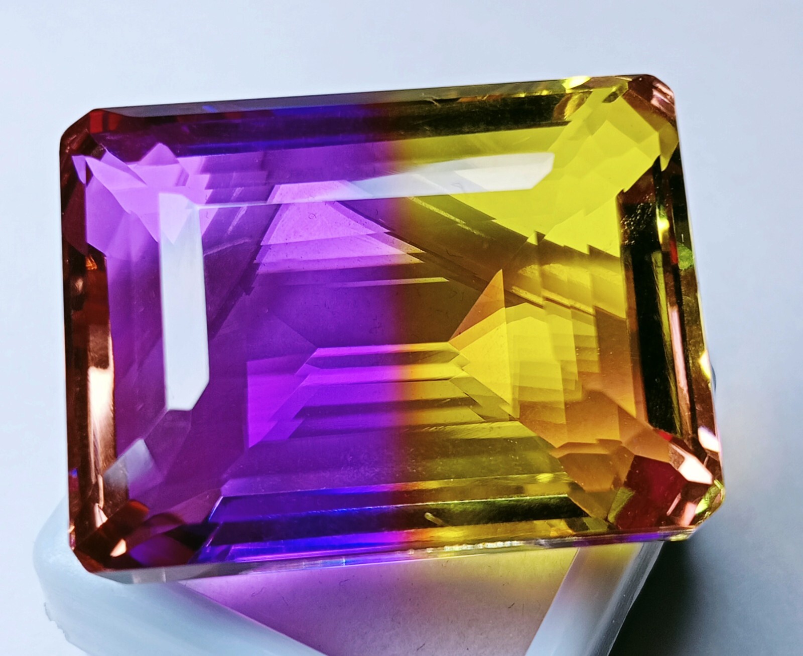 Tourmaline Bi-Colour Emerald Cut 105+ Ct Loose Certified Gemstone