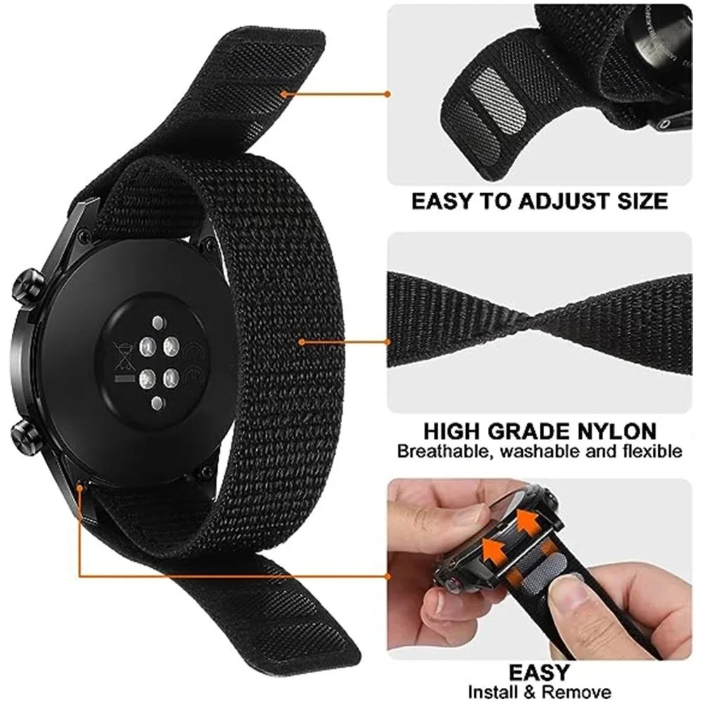 QuickFit Nylon Loop Strap For Garmin Fenix 7X 6 Pro 5 3 Tactix 7 22mm 26mm UK