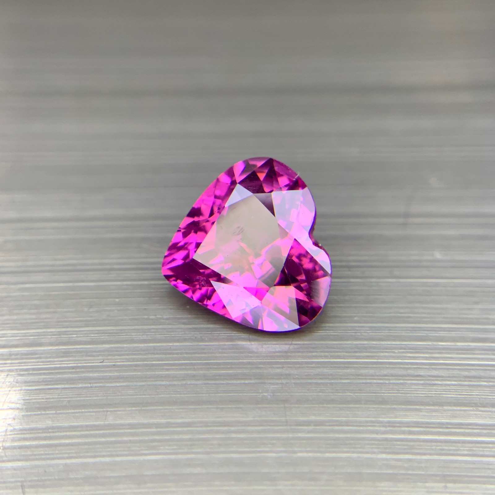 VS 3.62 Cts Purplish Pink Natural Garnet Perfect Heart Shape Loose Gemstone