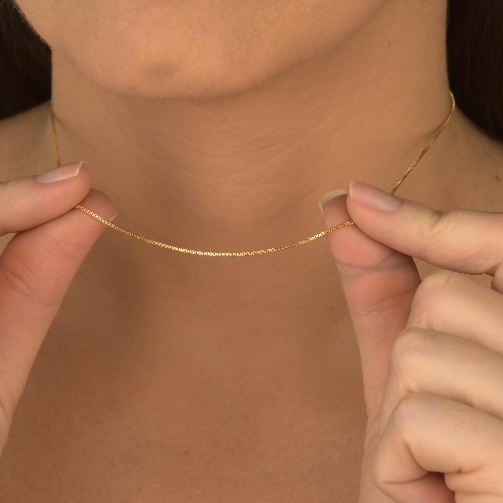 Sterling Silver & 14K Gold Box Chain Necklace for Women – Strong, 7 Lengths Avai