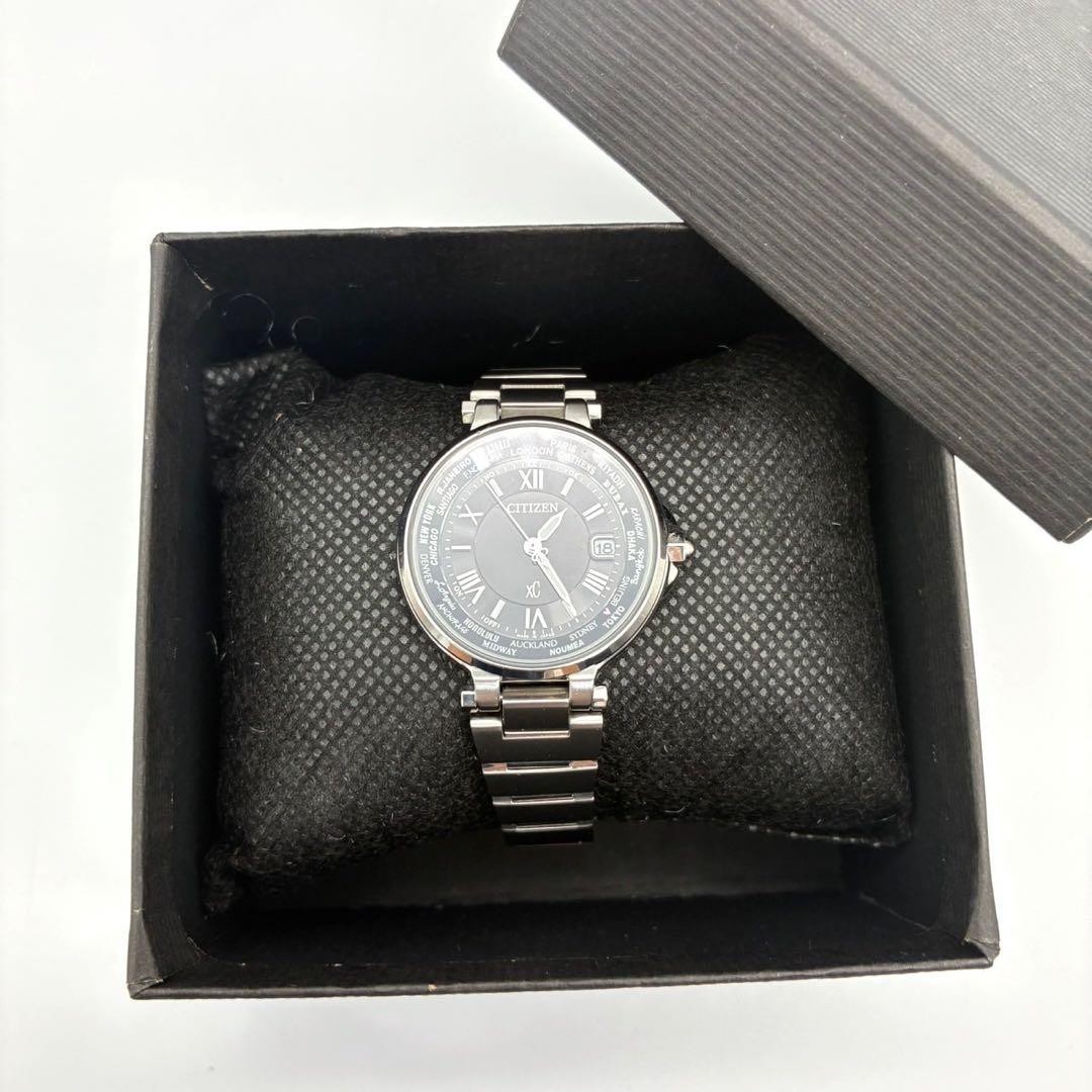 Citizen xC Happy Flight Radio Solar Watch Black Dial World Time