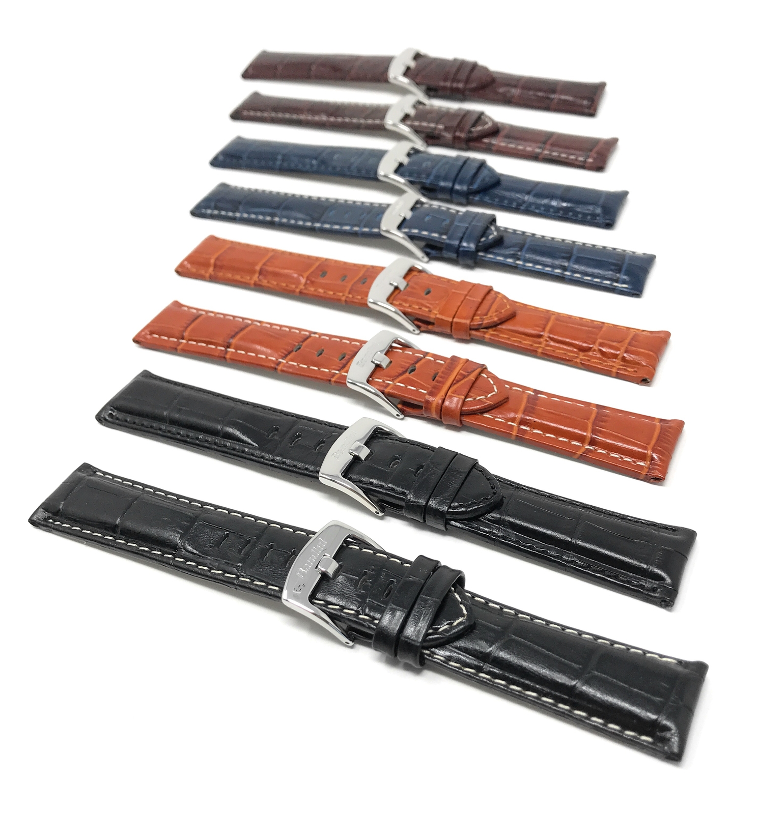 20mm Leather Watch Band, Alligator Pattern for Gucci Dive Watch