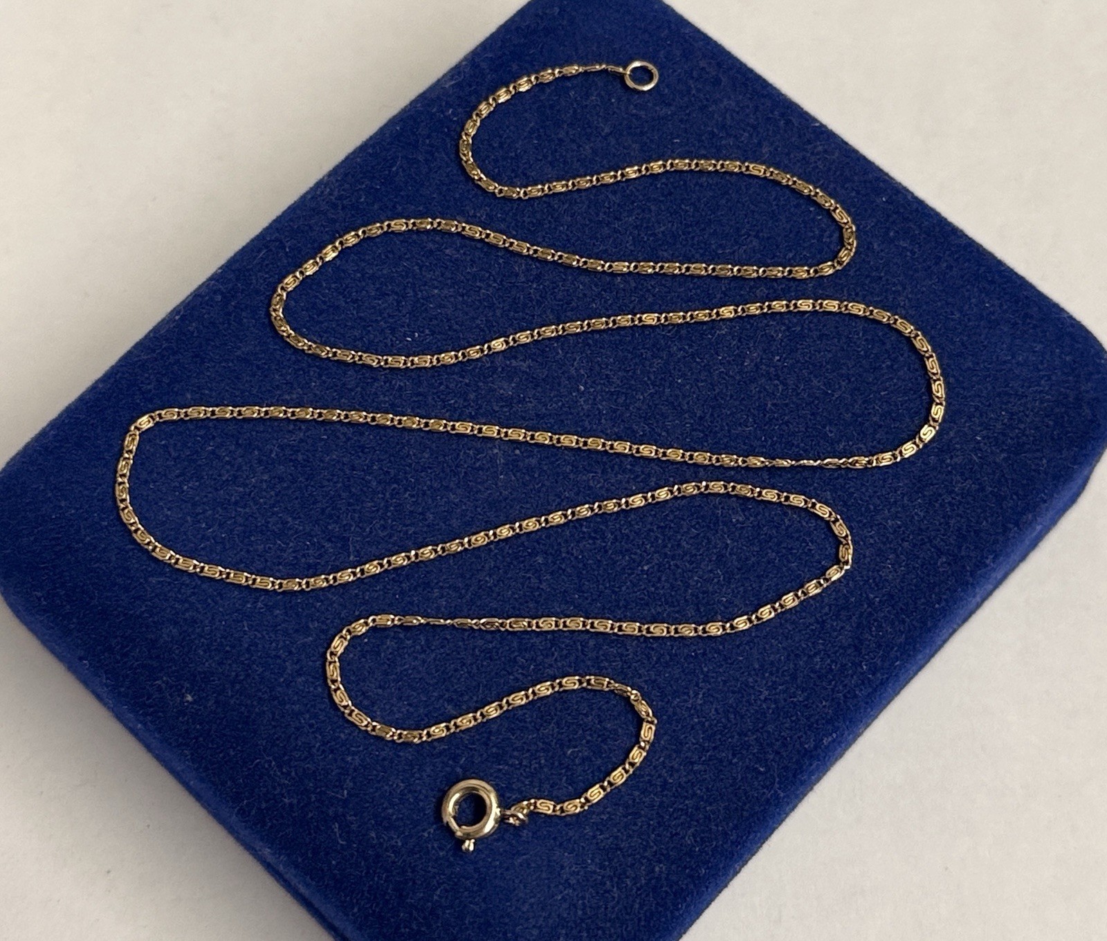 Valentino Chain Elegant 20” 12k Gold Filled S Necklace 1.3mm Gf Vtg Victorian