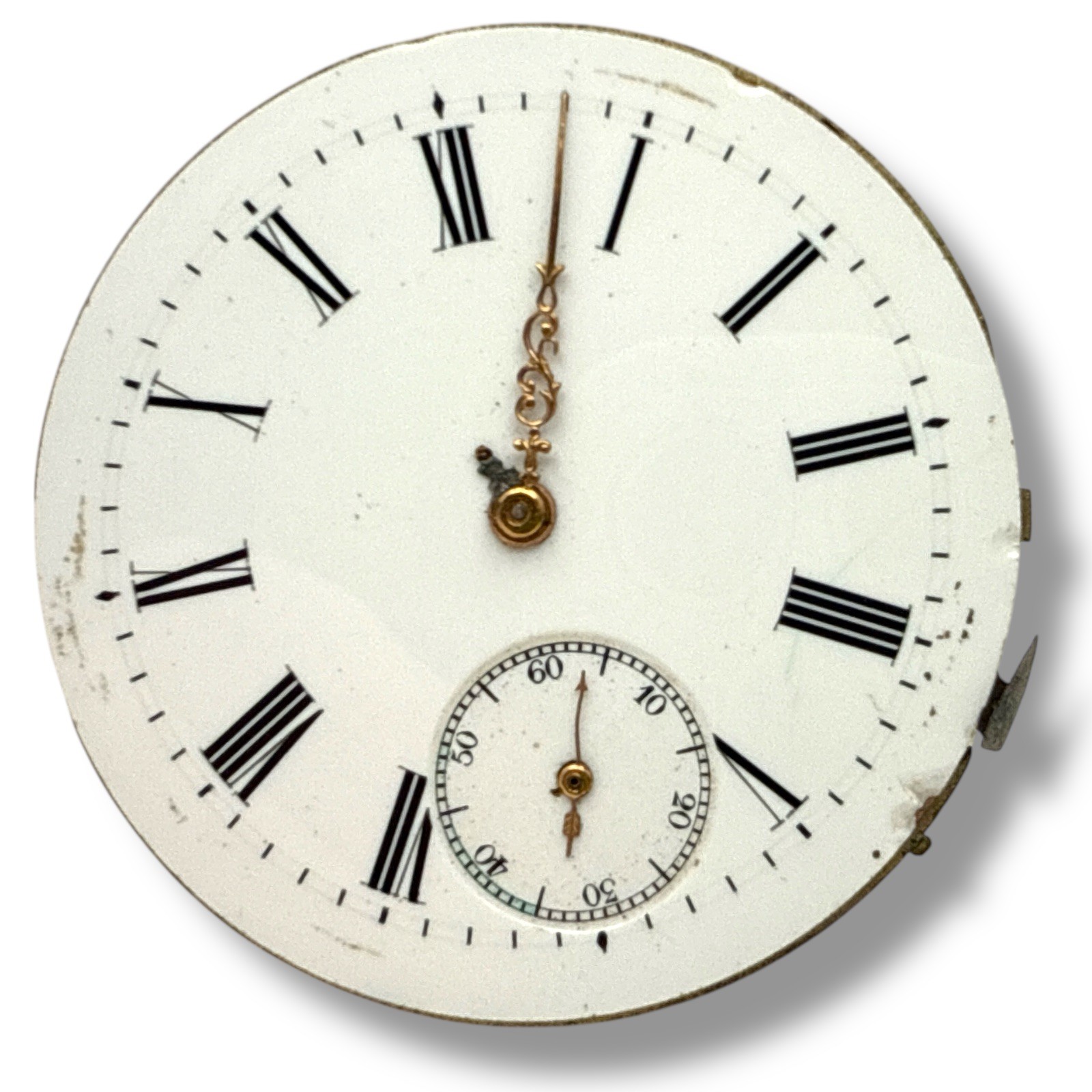 Swiss Pocket Watch Movement 42.0 mm Side Wind Lever Set Finger SM2 Read!