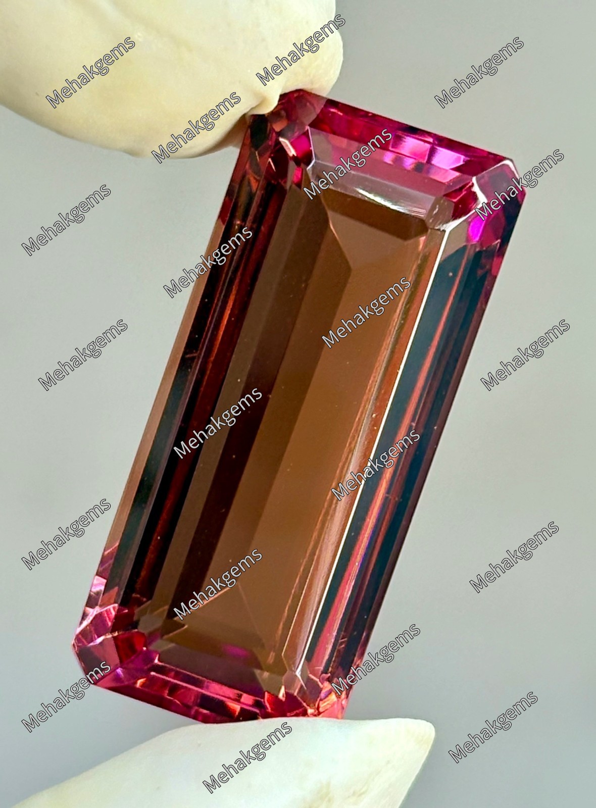 56 Carat Color Shift Zultanite Baguette Gemstone, Custom Ring Pendant Stone
