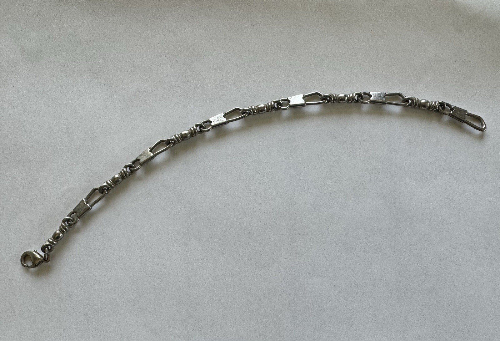 🟢 James Avery STAINLESS STEEL ~ FISHERS OF MEN ~ LINK BRACELET 8″ VINTAGE