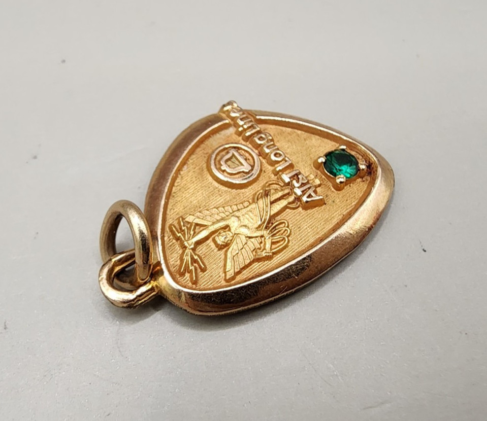 Vintage AT&T Long Lines Service Award Charm 1/5 10K Gold Filled LGB Shield