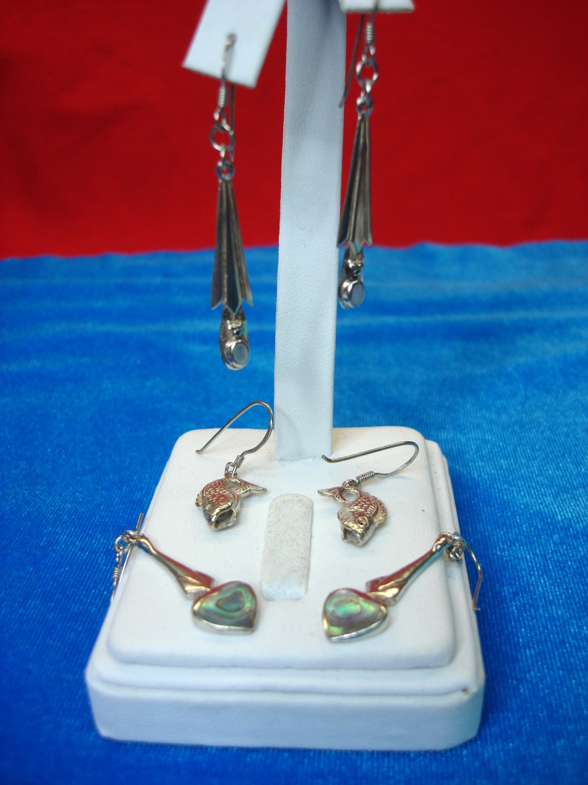 3 DIFF. PAIRS STERLING DANGLE EARRINGS – NICE