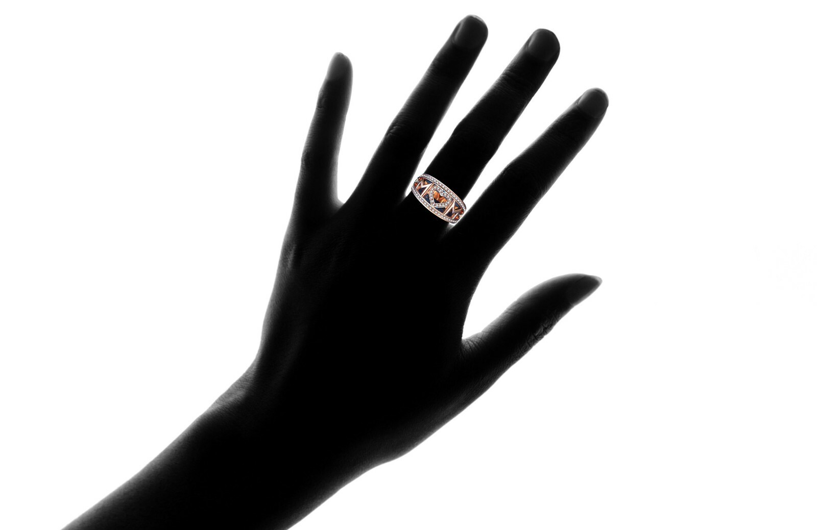 Sterling Silver Mom Heart Ring Mothers Gift Cz Heart Ring – 3 colors