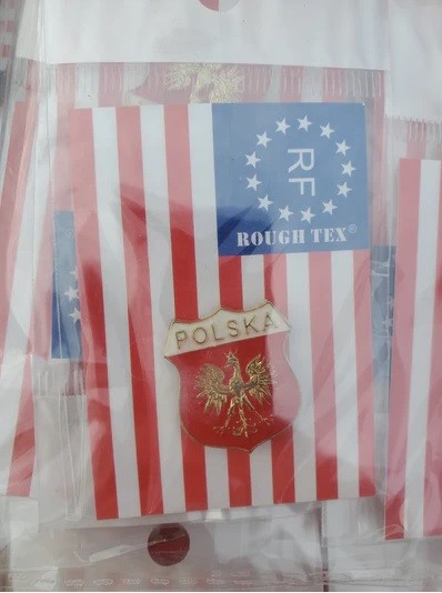 POLSKA EAGLE BADGE Poland Eagle Country Flag Bike Motorcycle Hat Cap lapel Pin