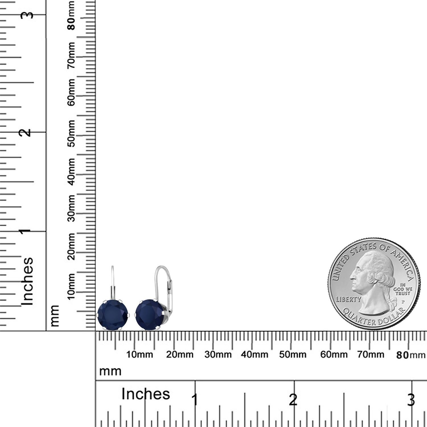 3-5 Cttw Gemstone Birthstone Dangle Earrings for Women | 925 Sterling Silver |