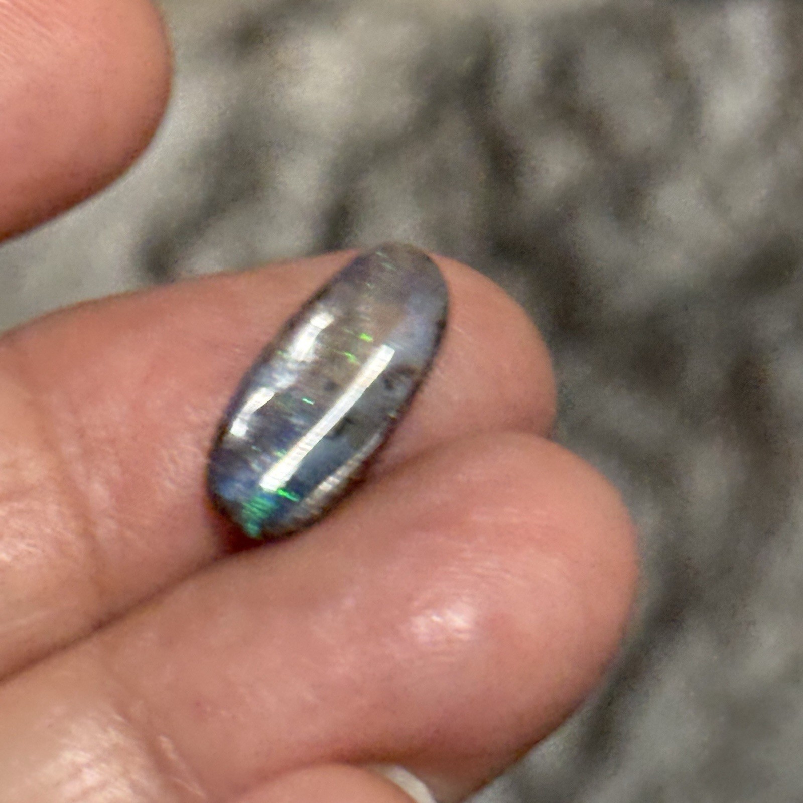 3.25ct 16x7x3mm Sparkly Natural Boulder Australian Opal Oval Cabochon Gem