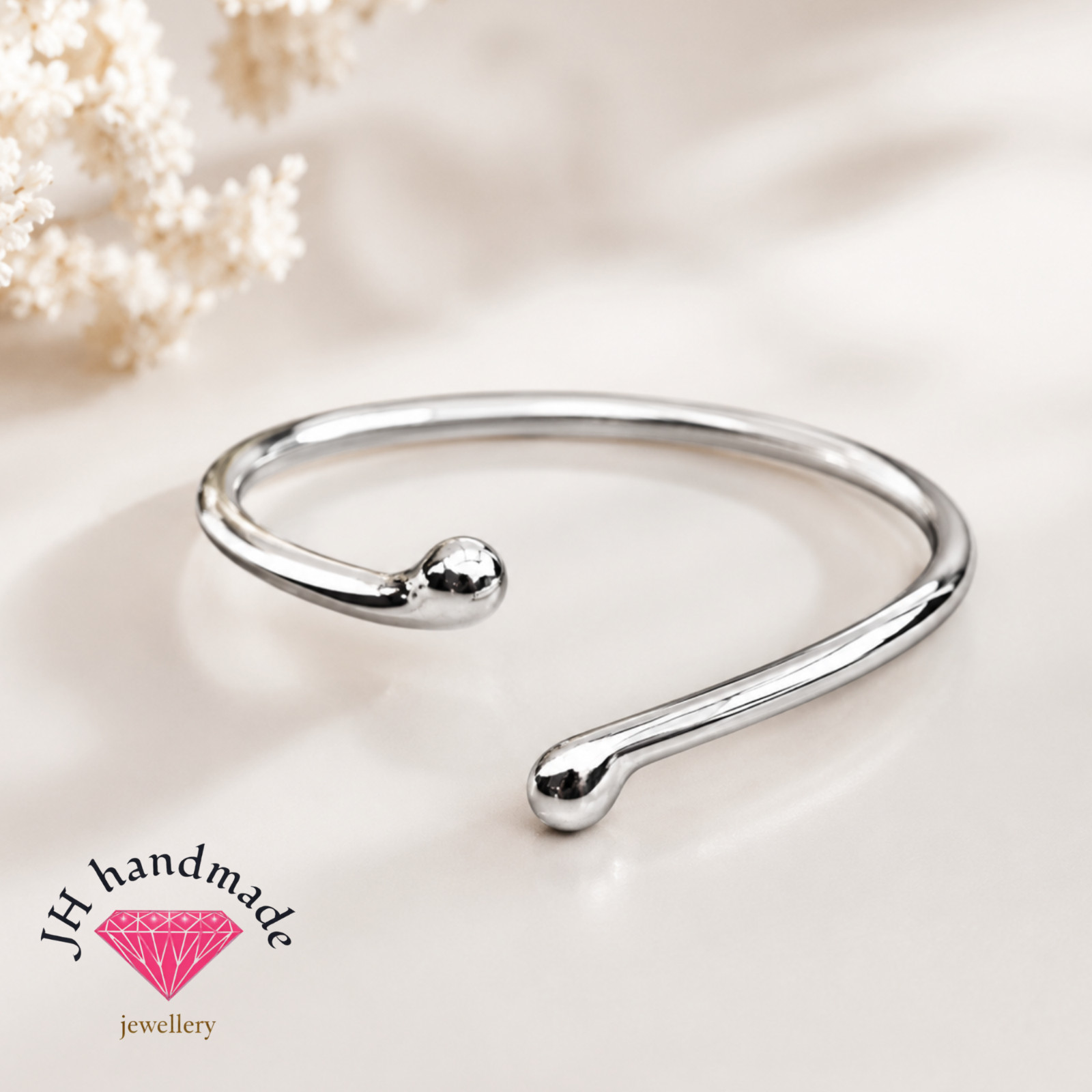 Solid Silver Raindrop Thumb ring 1.5mm custom made all sizes available