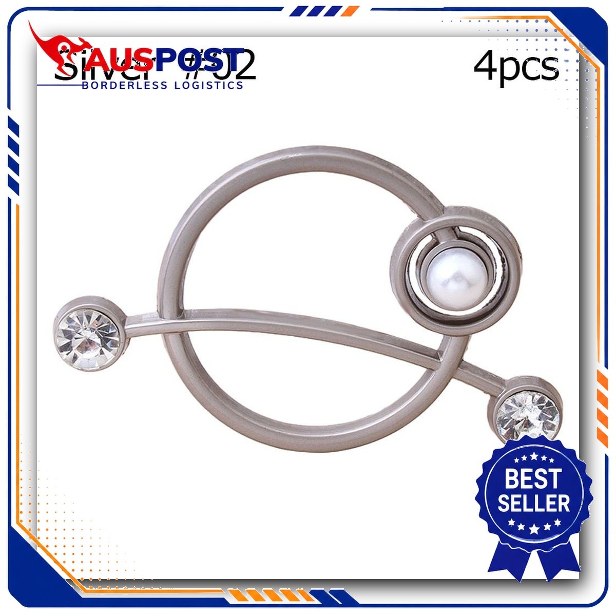 T-Shirt Clip Waist Buckle Shawl Buckle Scarf Ring Clips for Fashion Accessories